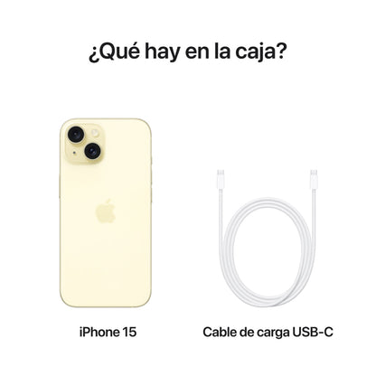 Teléfono Celular Apple iPhone 15 - 256 GB - Amarillo (MTP83BE/A) yapcr.com Costa Rica