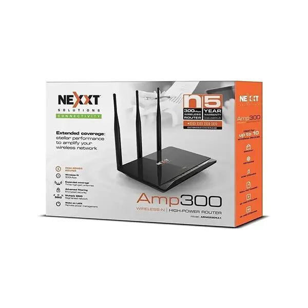 Router Inalámbrico Nexxt Amp 300 (ARNO2304U8)