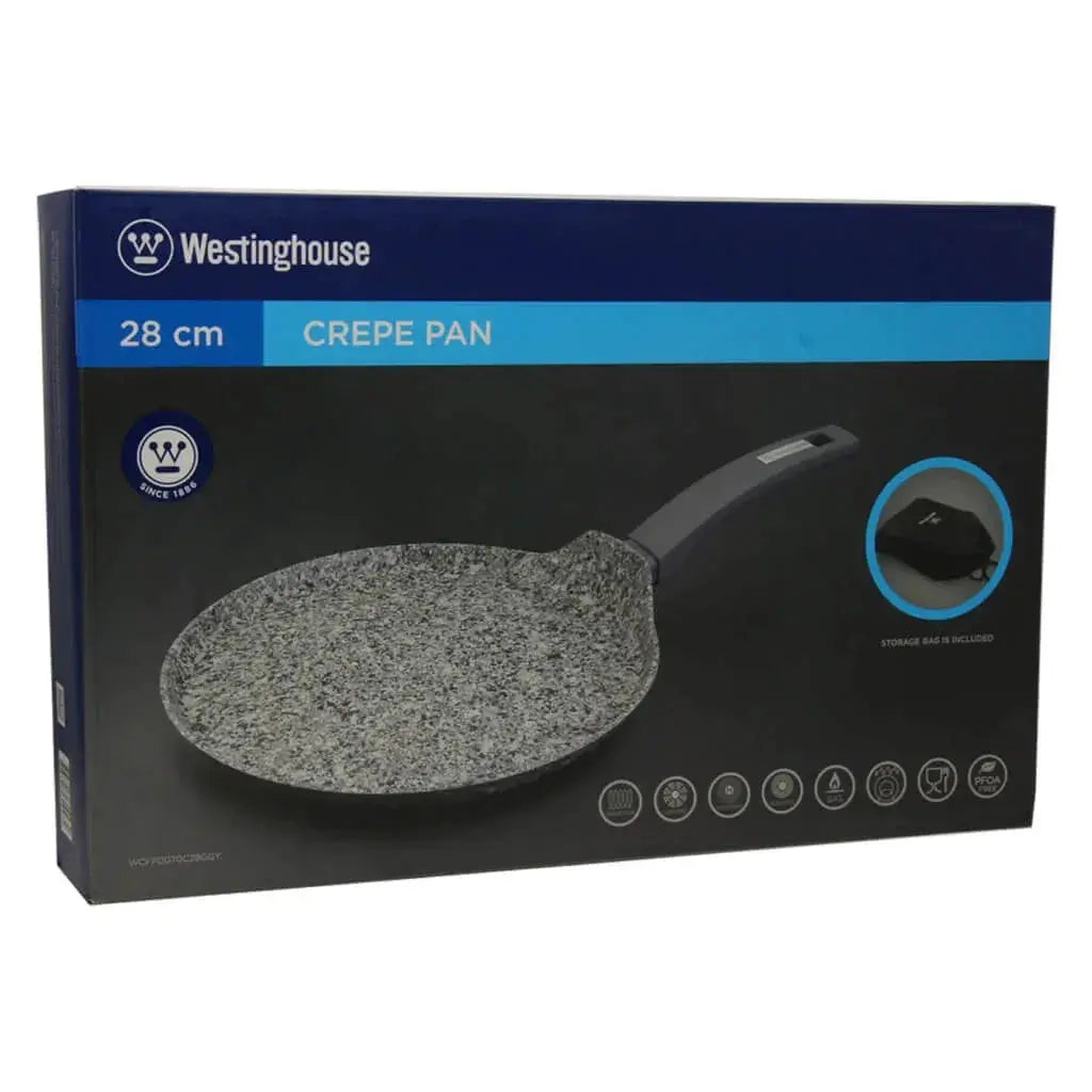 Sartén Crepera Acabado Granito 28 cm Westinghouse Gris (WCFP0070C28GGY)