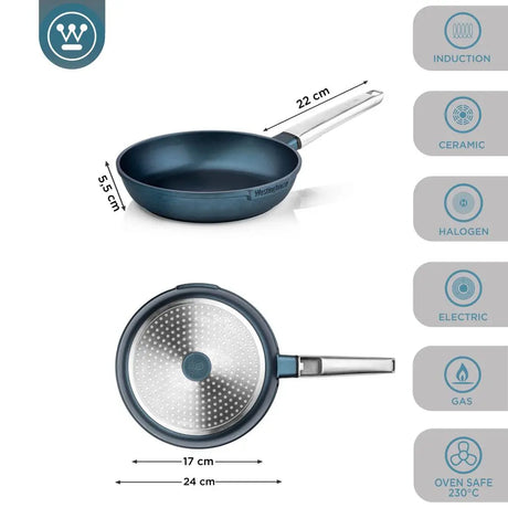 Sartén Westinghouse Performance 24 cm Azul (WCFP0095024BL) yapcr.com Costa Rica