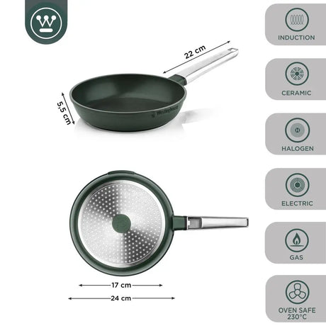 Sartén Westinghouse Performance 24 cm Verde (WCFP0095024SG) yapcr.com Costa Rica