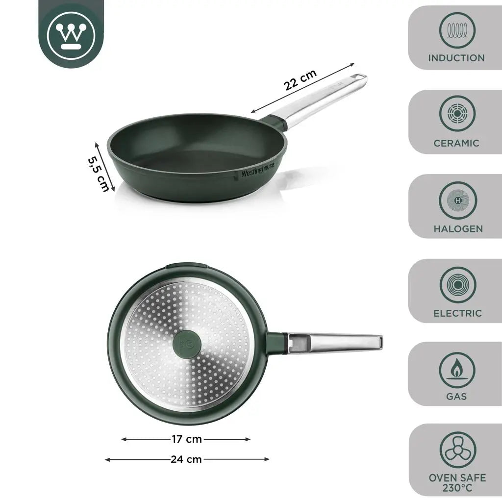 Sartén Westinghouse Performance 28 cm Verde (WCFP0095028SG) yapcr.com Costa Rica