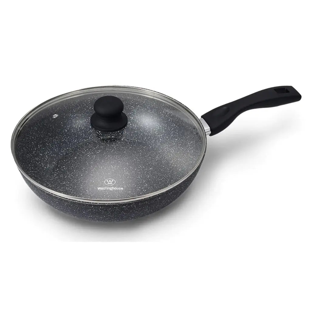 Sartén Wok Acabado Mármol 30 cm Westinghouse Negro (WCCW0009030MBB)