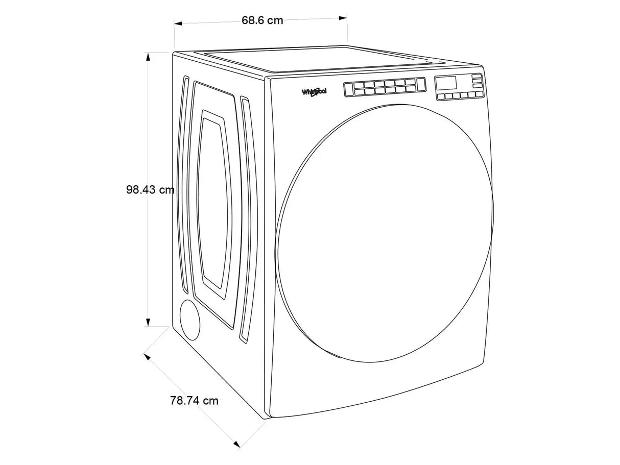 Secadora Eléctrica 23 KG Whirlpool (7MWED6605MC) yapcr.com Costa Rica