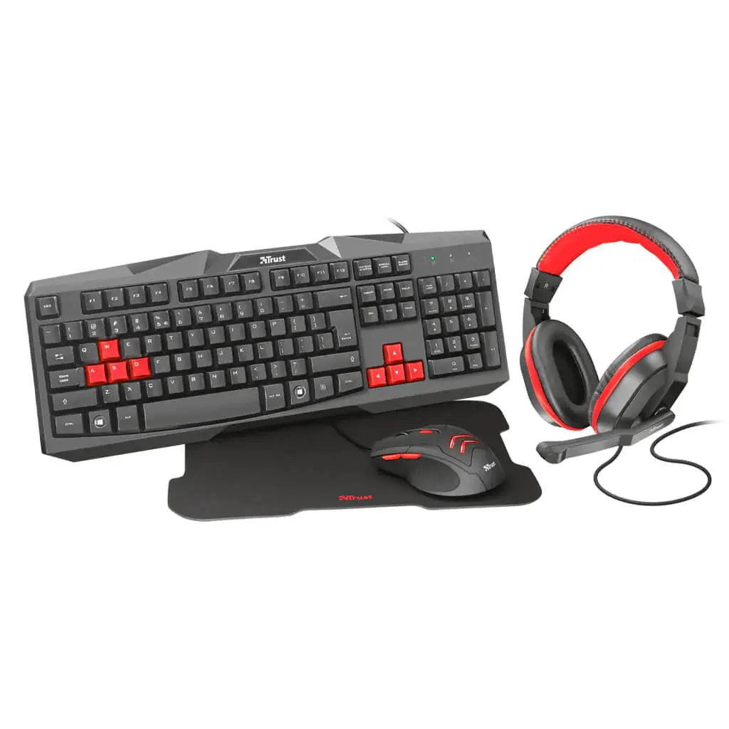 Set Gaming Alámbrico 4 en 1 Trust Ziva Negro (22312)