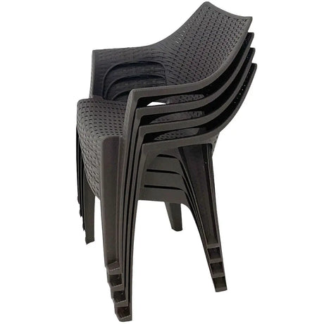 Silla Aruba Plástica Café Oscuro Reyplast (SLX129000) yapcr.com Costa Rica