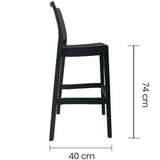 Silla Bar Plástica Tavarua Café Oscuro Reyplast (SLX294800) yapcr.com Costa Rica