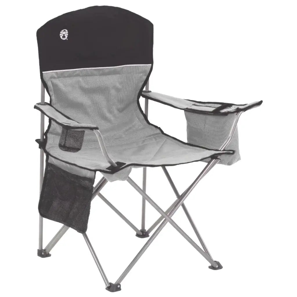 Silla Plegable con Hielera Quad V2 Gris con Negro Coleman (2000034873)