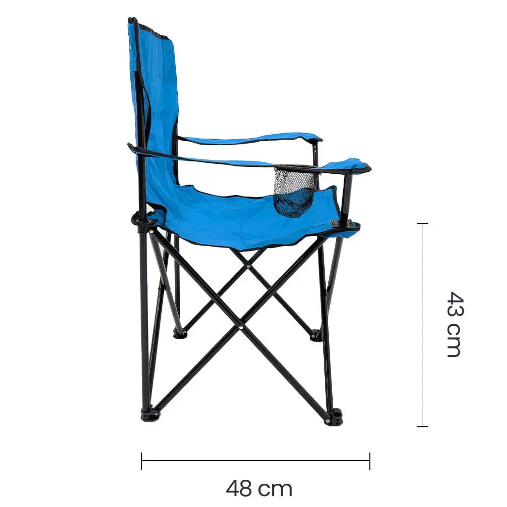 Silla Plegable de Camping con Apoyabrazos Azul Tokoa (EX-7154) yapcr.com Costa Rica