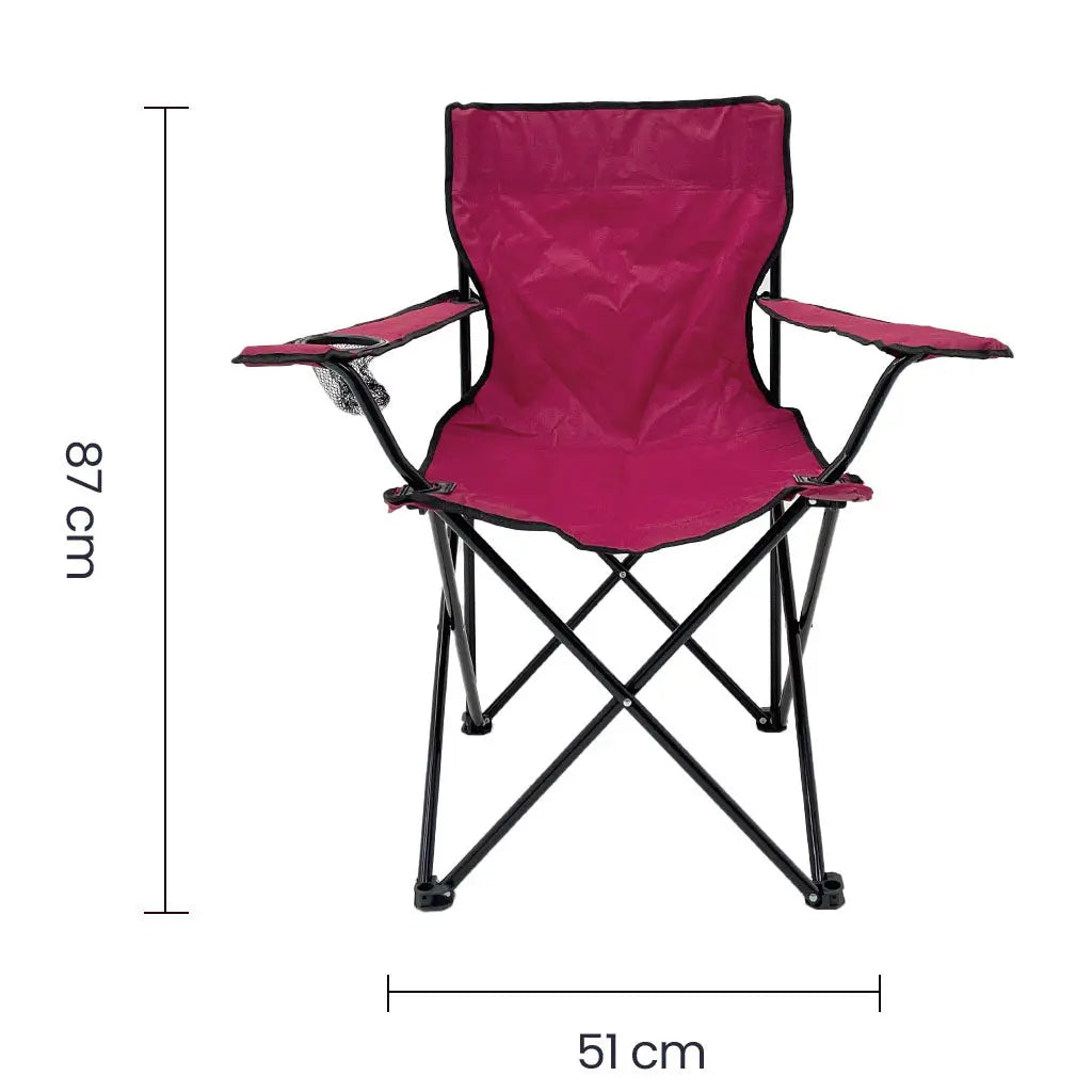 Silla Plegable de Camping con Apoyabrazos Morada Tokoa (EX-7155) yapcr.com Costa Rica