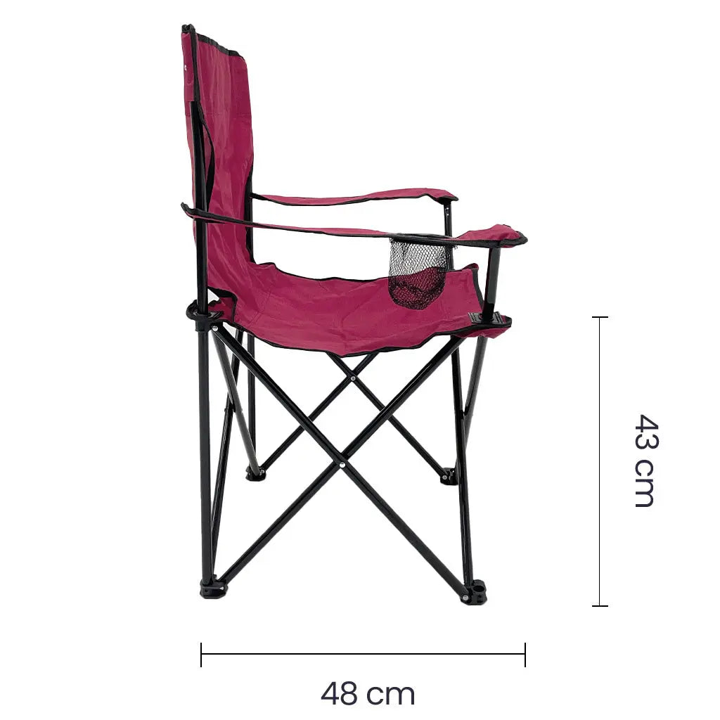 Silla Plegable de Camping con Apoyabrazos Morada Tokoa (EX-7155) yapcr.com Costa Rica