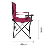 Silla Plegable de Camping con Apoyabrazos Morada Tokoa (EX-7155) yapcr.com Costa Rica