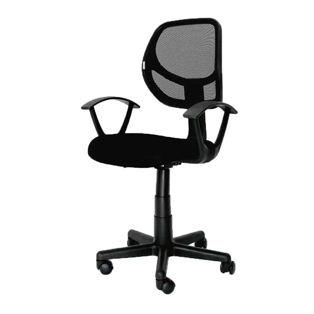 Silla Secretarial de Malla Negra con Brazos y Respaldo Fijo Tokoa (OS-2026) yapcr.com Costa Rica