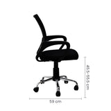 Silla Semi Ejecutiva Malla Negra con Brazos y Respaldo Reclinable Tokoa (OS-2117) yapcr.com Costa Rica