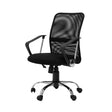 Silla Semi Ejecutiva Malla Negra con Brazos y Respaldo Reclinable Tokoa (OS-DT385) yapcr.com Costa Rica