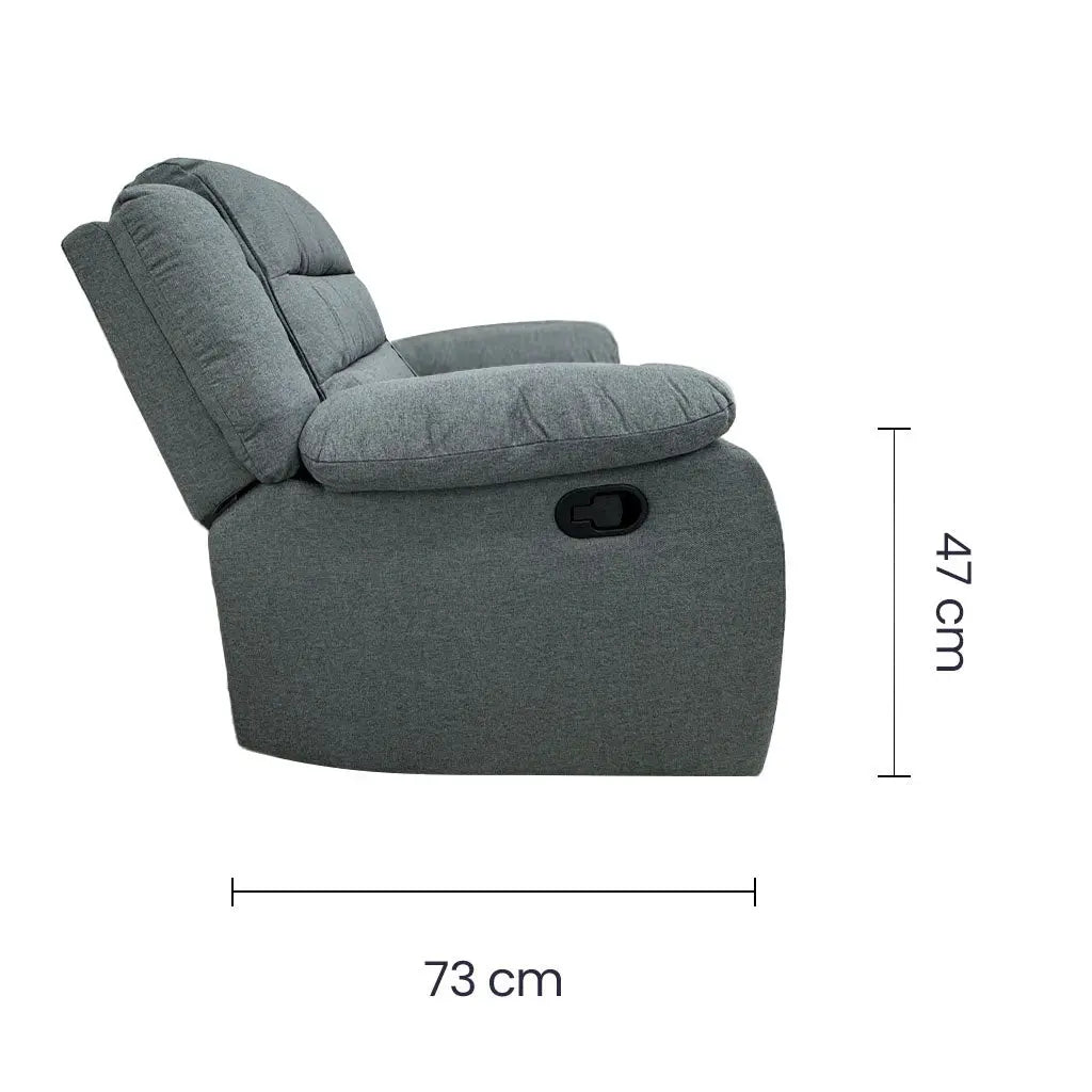 Sillón Reclinable Doble Tokoa Gris (SA-4328) yapcr.com Costa Rica