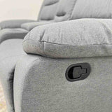 Sillón Reclinable Doble con Portavasos Tokoa Gris (SA-4327) yapcr.com Costa Rica