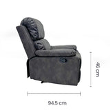 Sillón Reclinable Individual Microcuero Tokoa Café Chocolate (SA-4335) yapcr.com Costa Rica