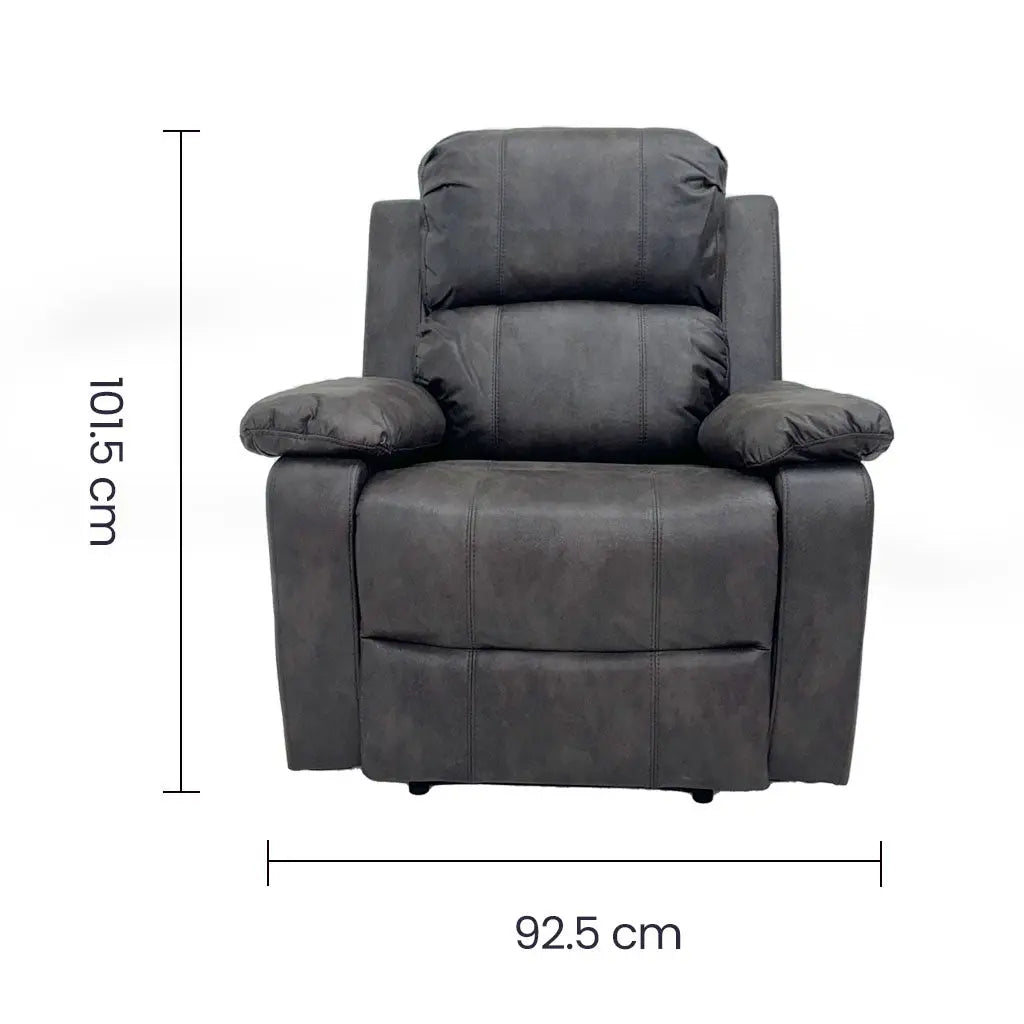 Sillón Reclinable Individual Microcuero Tokoa Café Chocolate (SA-4335) yapcr.com Costa Rica