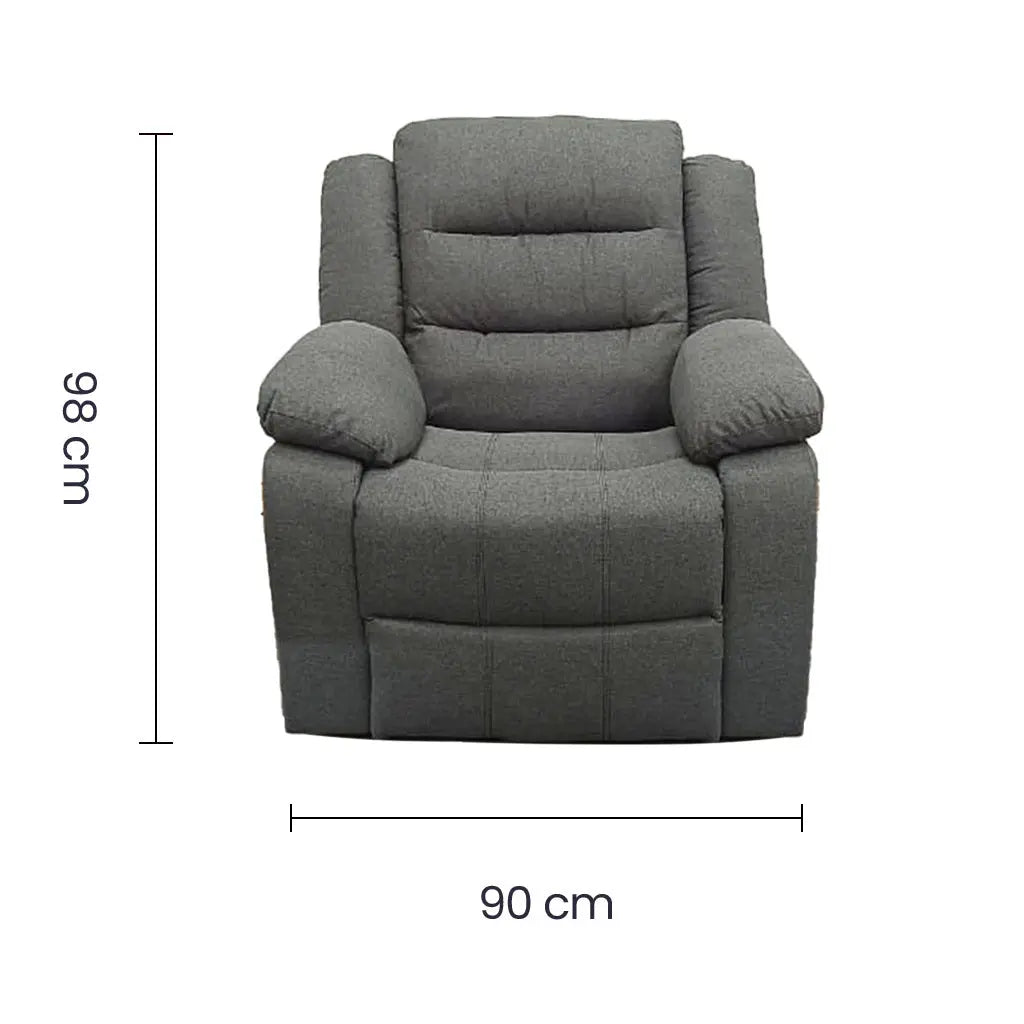 Sillón Reclinable Individual Tokoa Lino Gris (SA-4329) yapcr.com Costa Rica