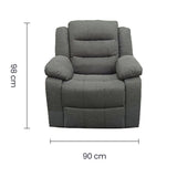 Sillón Reclinable Individual Tokoa Lino Gris (SA-4329) yapcr.com Costa Rica