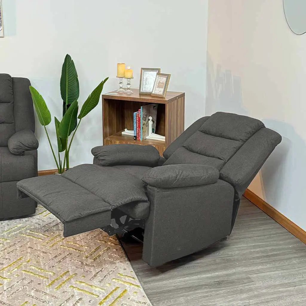 Sillón Reclinable Individual Tokoa Lino Gris (SA-4330) yapcr.com Costa Rica