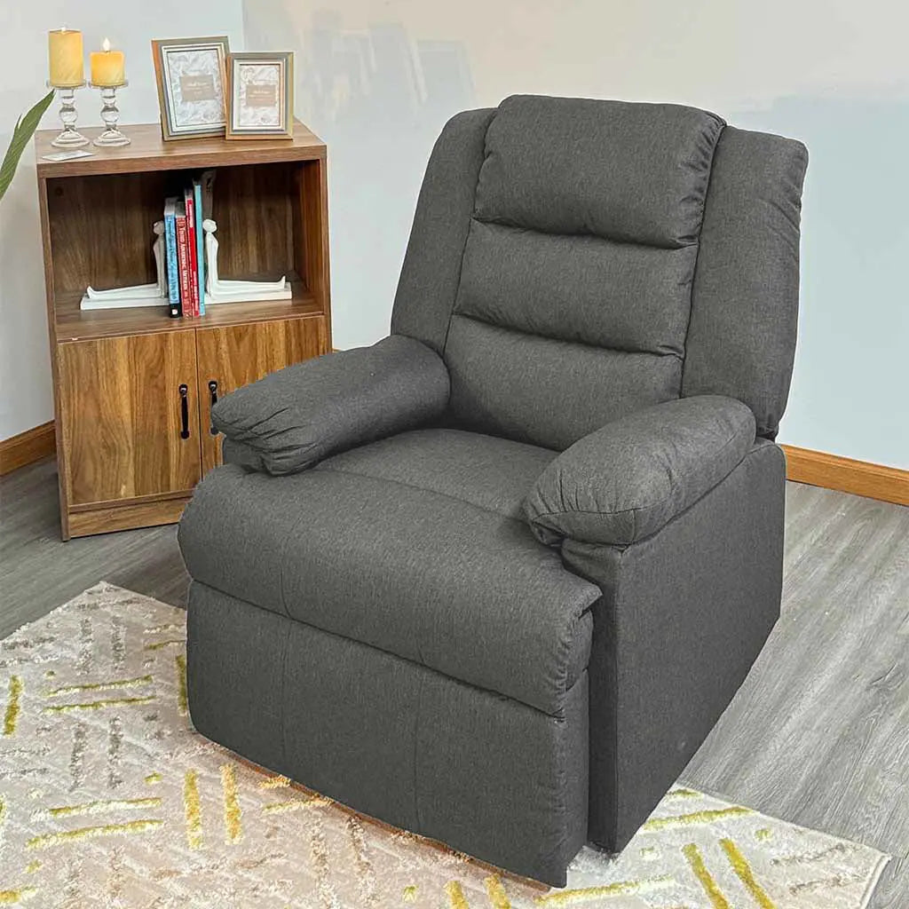 Sillón Reclinable Individual Tokoa Lino Gris (SA-4330) yapcr.com Costa Rica