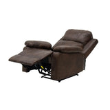 Sillón Reclinable Individual Tokoa Microcuero Café Pulido (SA-4247) yapcr.com Costa Rica