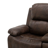 Sillón Reclinable Individual Tokoa Microcuero Café Pulido (SA-4247) yapcr.com Costa Rica