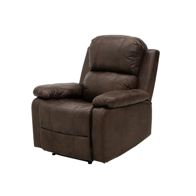 Sillón Reclinable Individual Tokoa Microcuero Café Pulido (SA-4247) yapcr.com Costa Rica