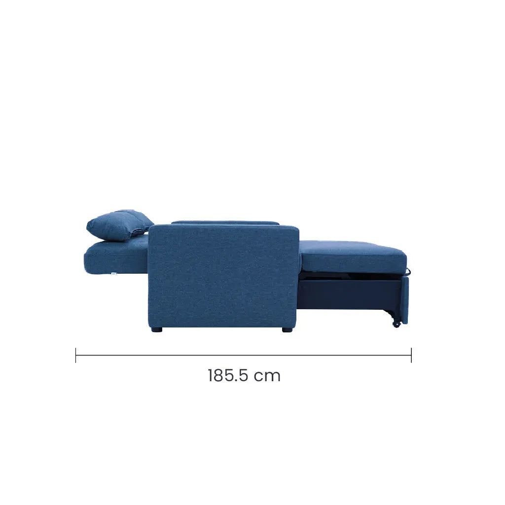 Sofá Cama Doble Lino Azul Tokoa (SA-4332) yapcr.com Costa Rica