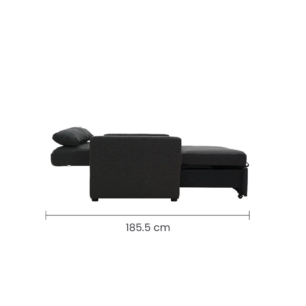 Sofá Cama Doble Lino Negro Tokoa (SA-4331) yapcr.com Costa Rica