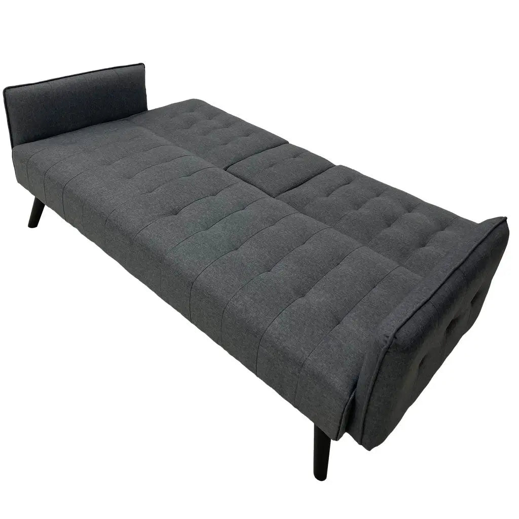 Sofá Cama Lino Gris con Portavasos Tokoa (SA-4298) yapcr.com Costa Rica