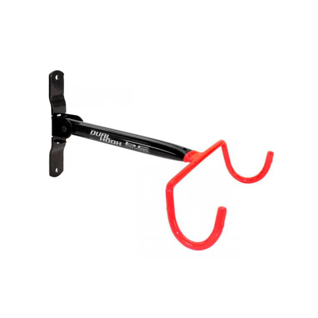 Soporte para Bicicletas de Pared BC Dual Hook Negro con Rojo (BA06100-061)