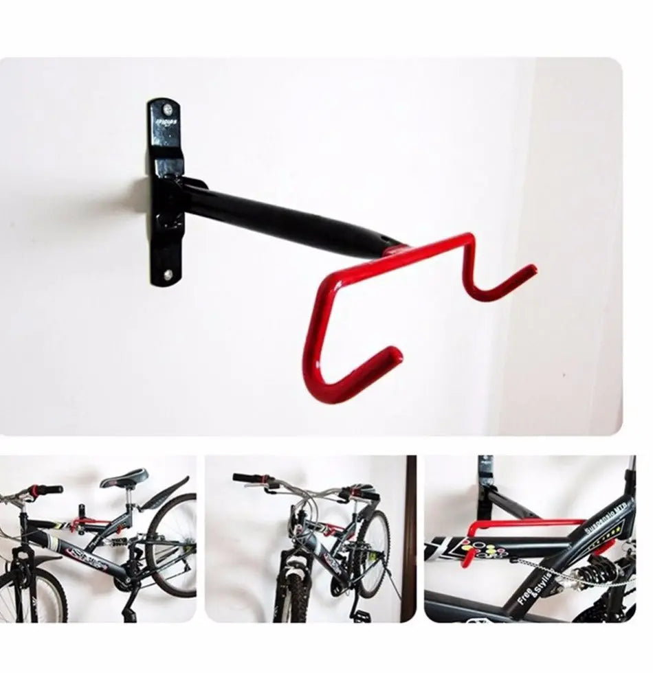 Soporte para Bicicletas de Pared BC Dual Hook Negro con Rojo (BA06100-061)