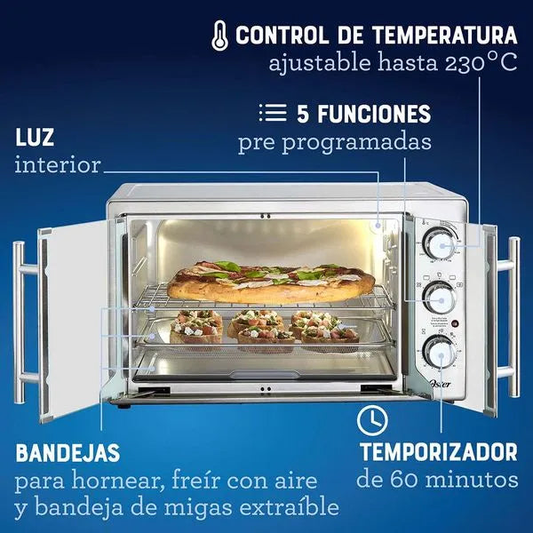 Horno con Freidora de Aire 42 L Oster (TSSTTVFDMAF) yapcr.com Costa Rica