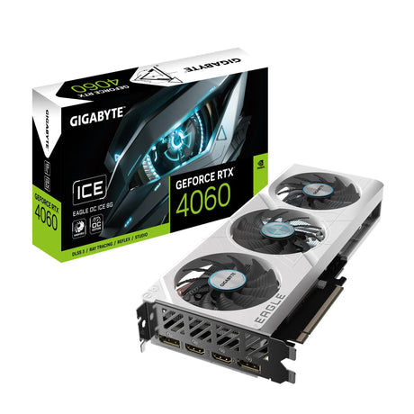 Tarjeta de Video Gigabyte GeForce RTX 4060 EAGLE OC ICE - 8 GB - Blanca (GV-N4060EAGLEOC ICE-8GD) yapcr.com Costa Rica