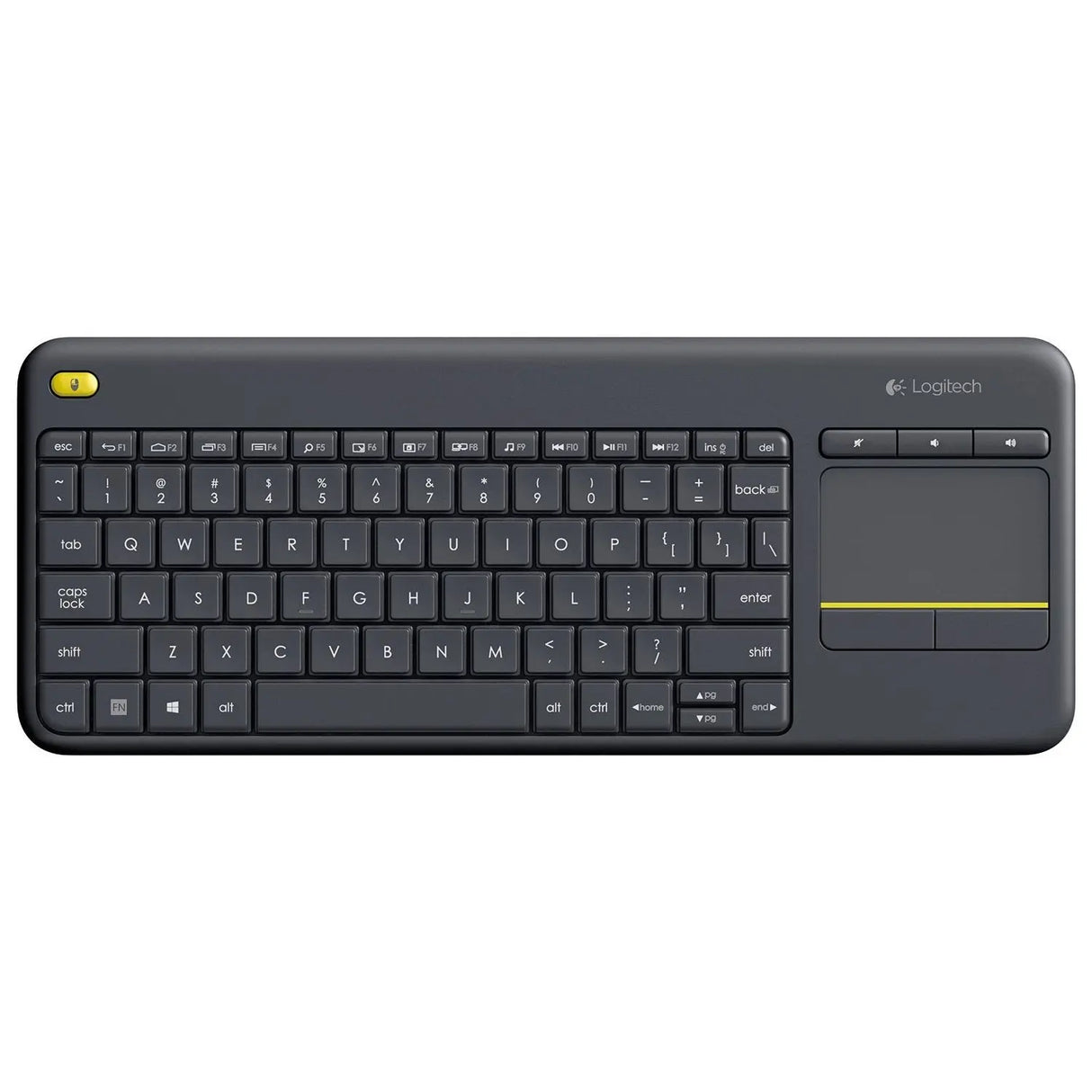 Teclado Inalámbrico con TouchPad Logitech K400 Plus Español Negro (920-007123)