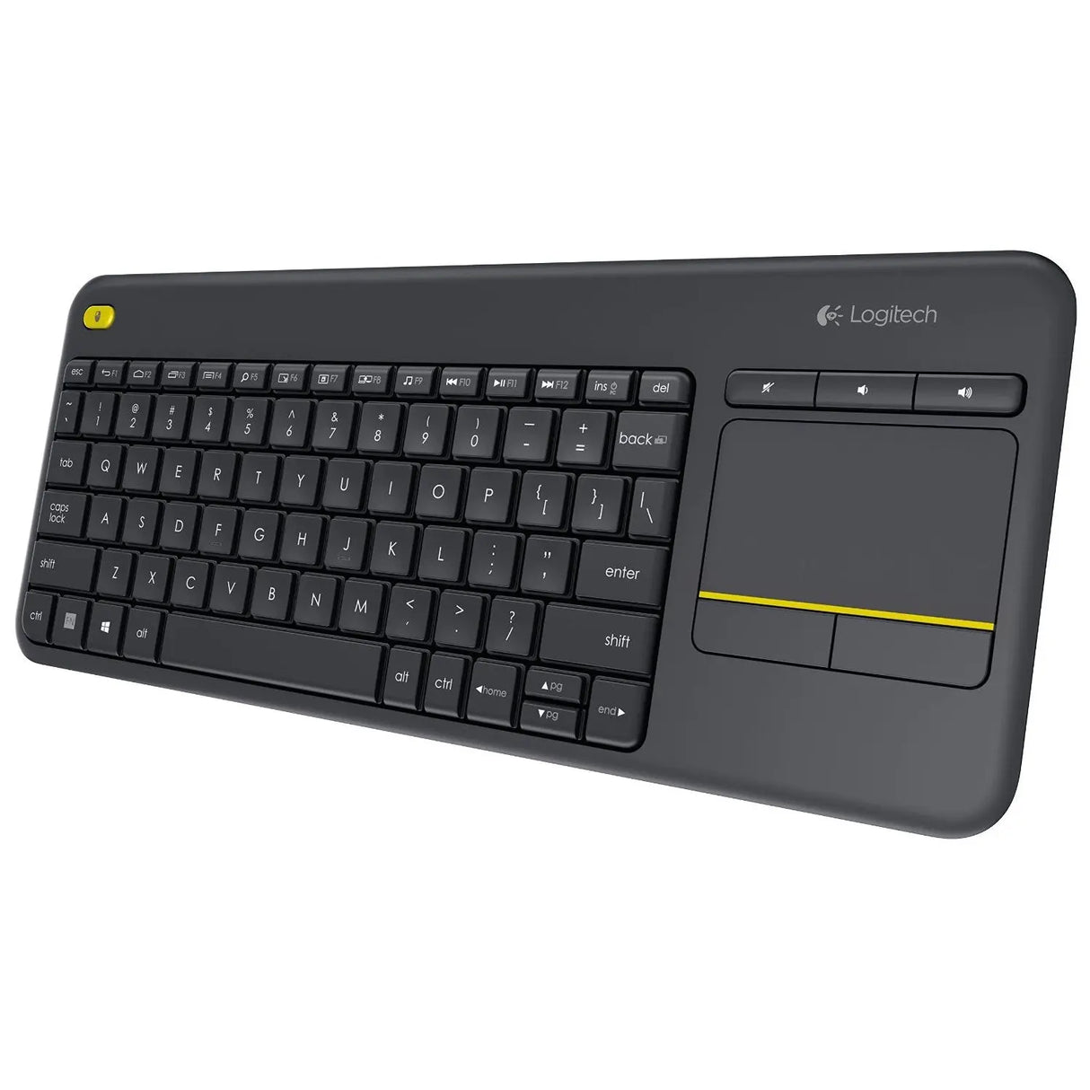 Teclado Inalámbrico con TouchPad Logitech K400 Plus Español Negro (920-007123)