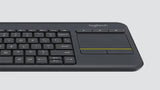 Teclado Inalámbrico con TouchPad Logitech K400 Plus Español Negro (920-007123)