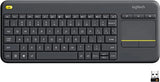 Teclado Inalámbrico con TouchPad Logitech K400 Plus Español Negro (920-007123)