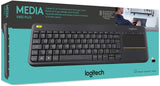 Teclado Inalámbrico con TouchPad Logitech K400 Plus Español Negro (920-007123)