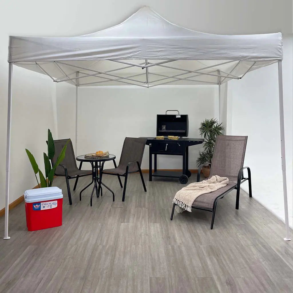 Toldo Plegable Blanco Impermeable 3x3m Tokoa (EX-7152) yapcr.com Costa Rica