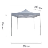 Toldo Plegable Blanco Impermeable 3x3m Tokoa (EX-7152) yapcr.com Costa Rica