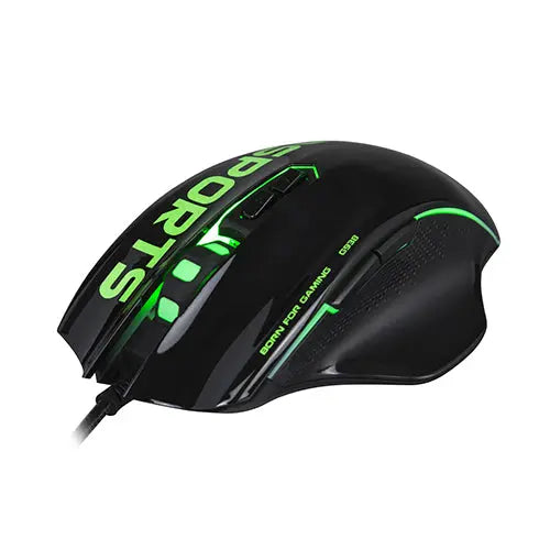 Mouse Alámbrico Línea Scorpion Negro/Verde Marvo (MA-G938 GN)