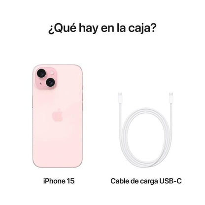 Teléfono Celular Apple iPhone 15 - 128 GB - Rosado (MTP13BE/A) yapcr.com Costa Rica