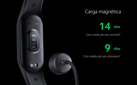 Fitness tracker con cargador magnético, Pulsera Inteligente Xiaomi Mi Smart Band 7 GL Negra.