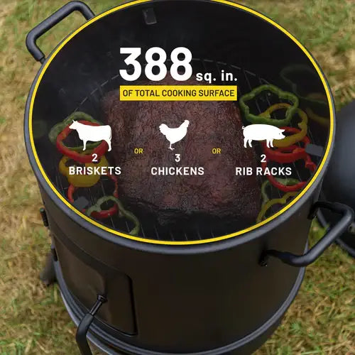 Ahumador Carbón Char-Broil tipo Bala 16’’ (18202075) - Ahumadores