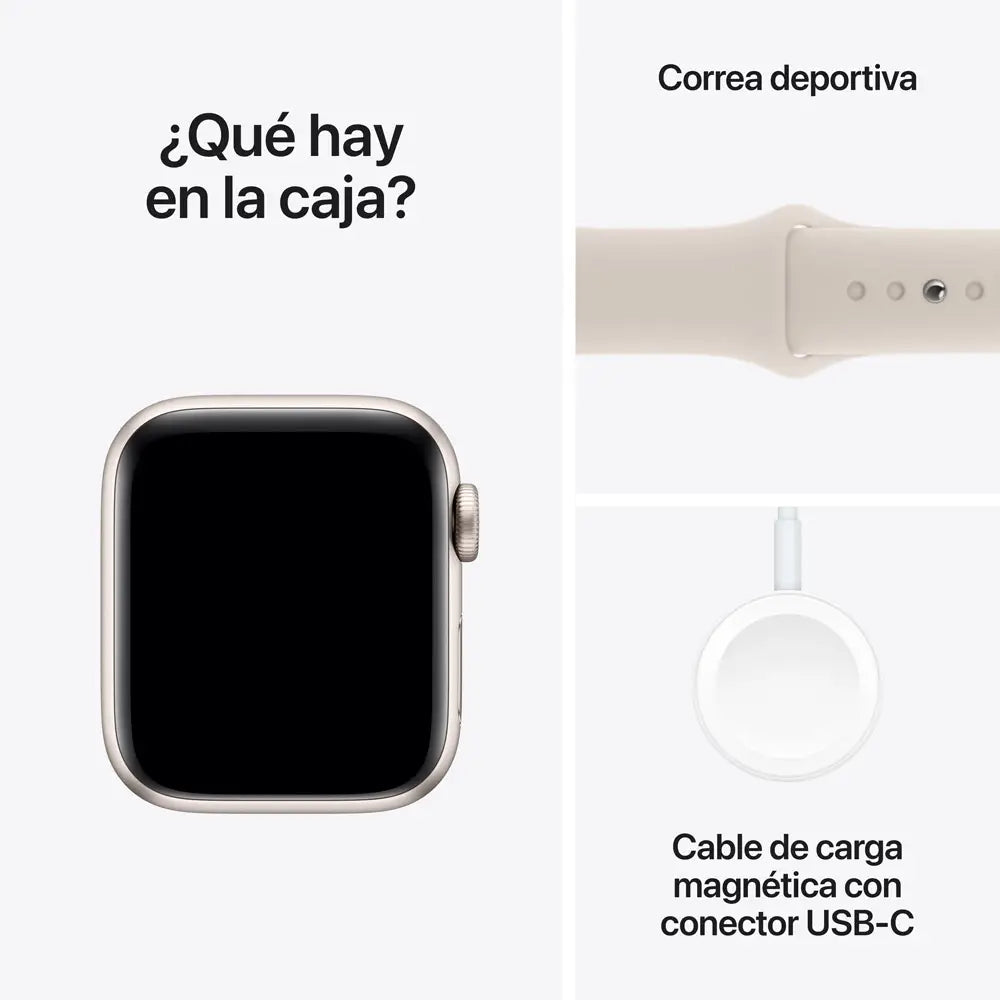 Reloj Inteligente Apple Watch SE 2ª Generación - GPS - 44mm - Blanco Estrella - S/M (MRE43CL/A) yapcr.com Costa Rica