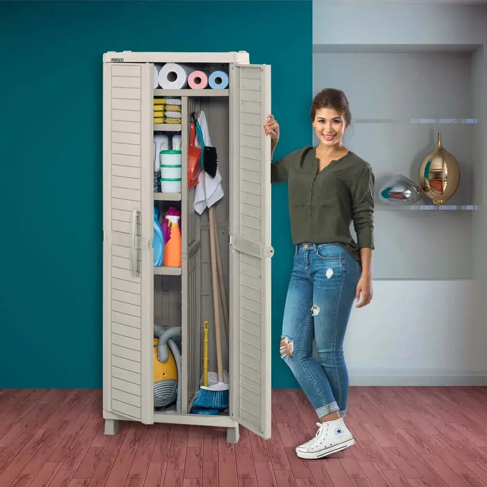 Armario Plástico Grande Multiusos Barú Color Taupe Rimax (9287) - Roperos
